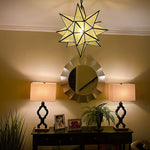 Movarian pendant light vintage star pendant lamp with black finish