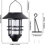 2 pack hanging solar lights outdoor hanging lantern