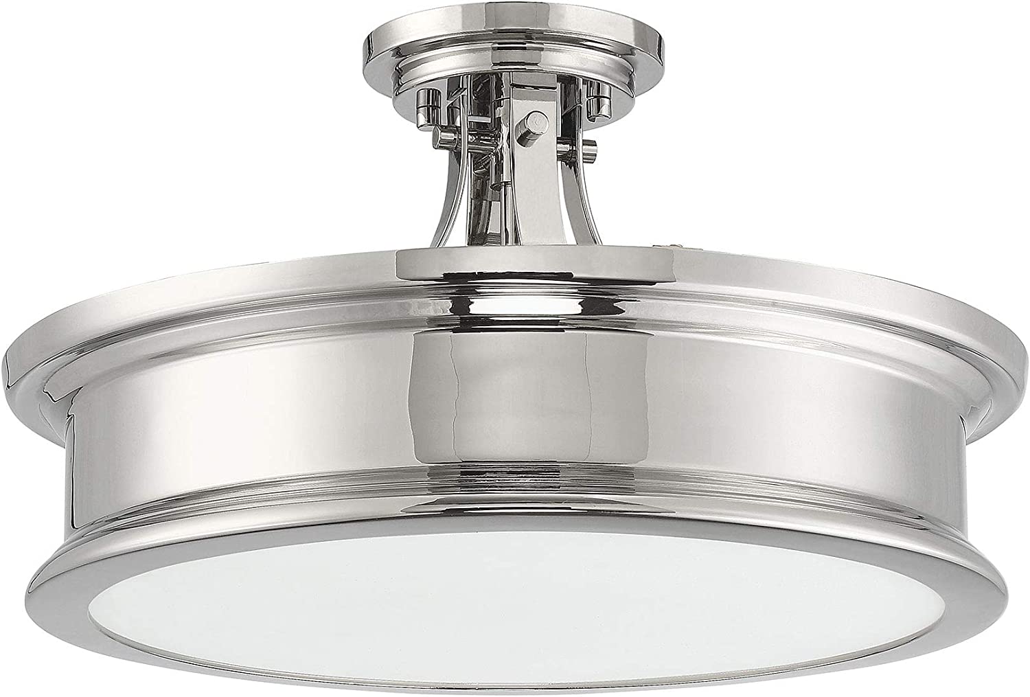 3 light semi flush mount ceiling light modern nickel ceiling lamp