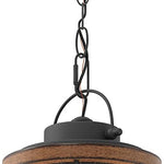 Farmhouse pendant light meshed black pendant lamp with glass shade