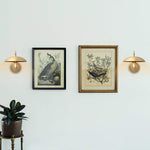 Gold arm wall light fixture retron wall lighting sconce