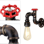 Industrial vintage steampunk water pipe wall sconce