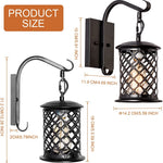Black wall sconce light vintage industrial cage wall sconces