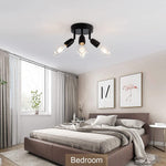 3 light ceiling light fixture black farmhouse flush mount ceiling lamp