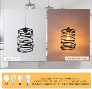 Spiral pendant lights for kitchen farmhouse edison pendant lighting