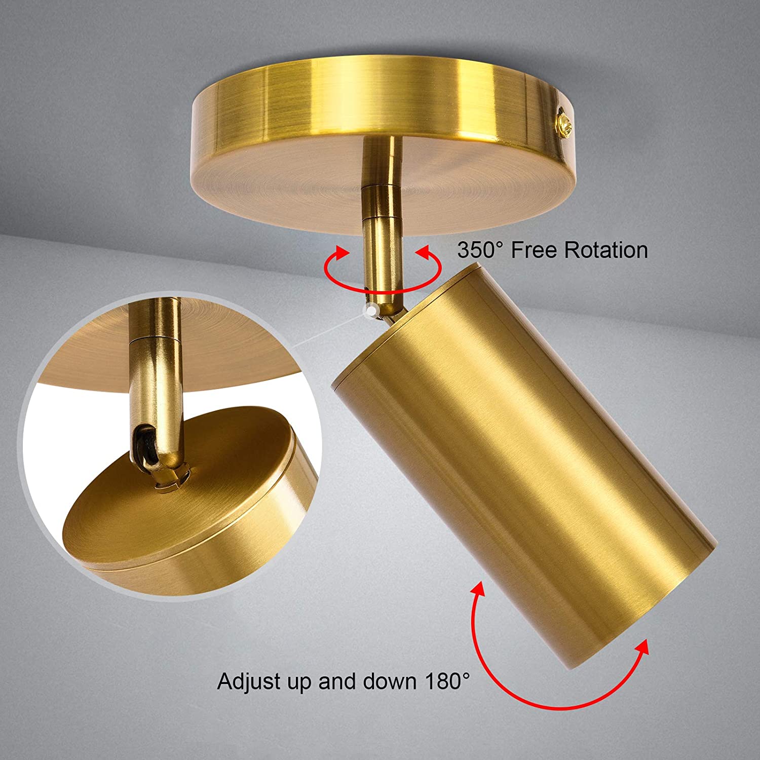 2 pack track ceiling lighting gold spotlight ceiling lamp