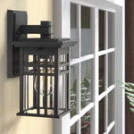2 pack black glass wall mounted fixture