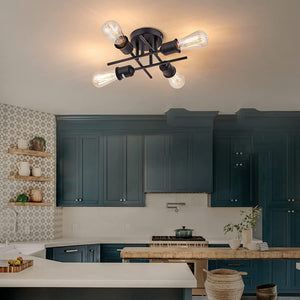 4 light sputnik ceiling light fixture black room lights