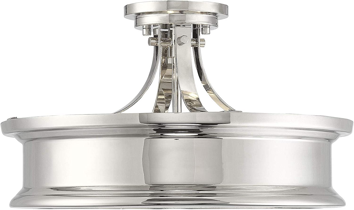 3 light semi flush mount ceiling light modern nickel ceiling lamp