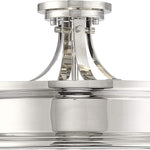 3 light semi flush mount ceiling light modern nickel ceiling lamp