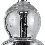 Indoor seeded glass industrial pendant lamp light black color