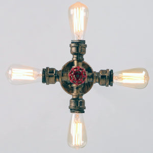 4 light vintage industrial pipe ceiling light