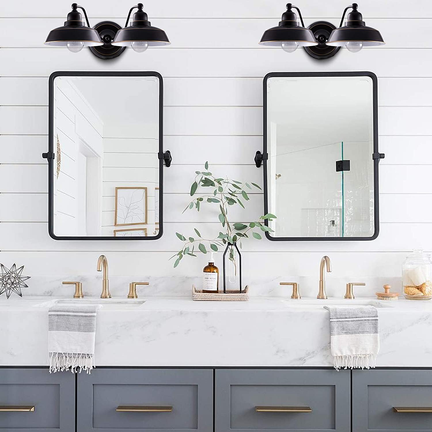 2 light rust vanity wall light black industrial wall mount lighting fixture
