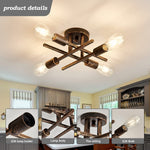 4 light industrial ceiling lamp bronze ceiling light for kitchen