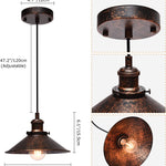 Farmhouse pendant light industrial hanging lamp fixture