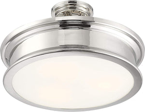 3 light semi flush mount ceiling light modern nickel ceiling lamp