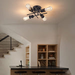 4 light sputnik ceiling light fixture black room lights