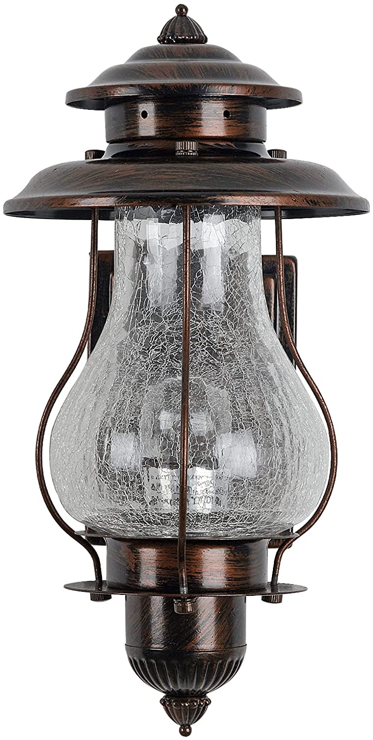 Outdoor vintage lantern glass dusk to dawn outdoor lighting