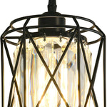 Mini pendant light fixture crystal cage pendant lamp