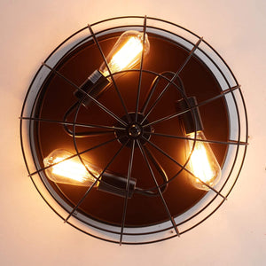 3 light vintage industrial ceiling light fixture,oil rubbed flush mount