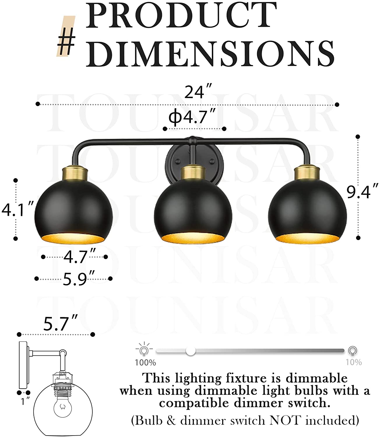 Farmhouse black wall sconce vintage industrial wall lamp