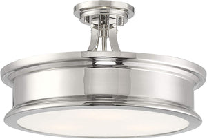 3 light semi flush mount ceiling light modern nickel ceiling lamp