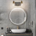 2 light vintage bathroom wall sconce farmhouse glass wall light over mirror