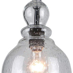 Indoor seeded glass industrial pendant lamp light black color