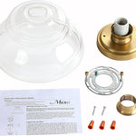 Farmhouse glass semi flush mount ceiling light industrial close to ceiling light with glass shade