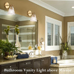 Glass wall sconce lighting fixture bathroon light fixture over the mirror