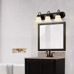 3 light vanity mirror industrial wall sconce