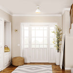 Simplicity Semi-Flush Mount Ceiling Light white glass ceiling lamp with gold finish
