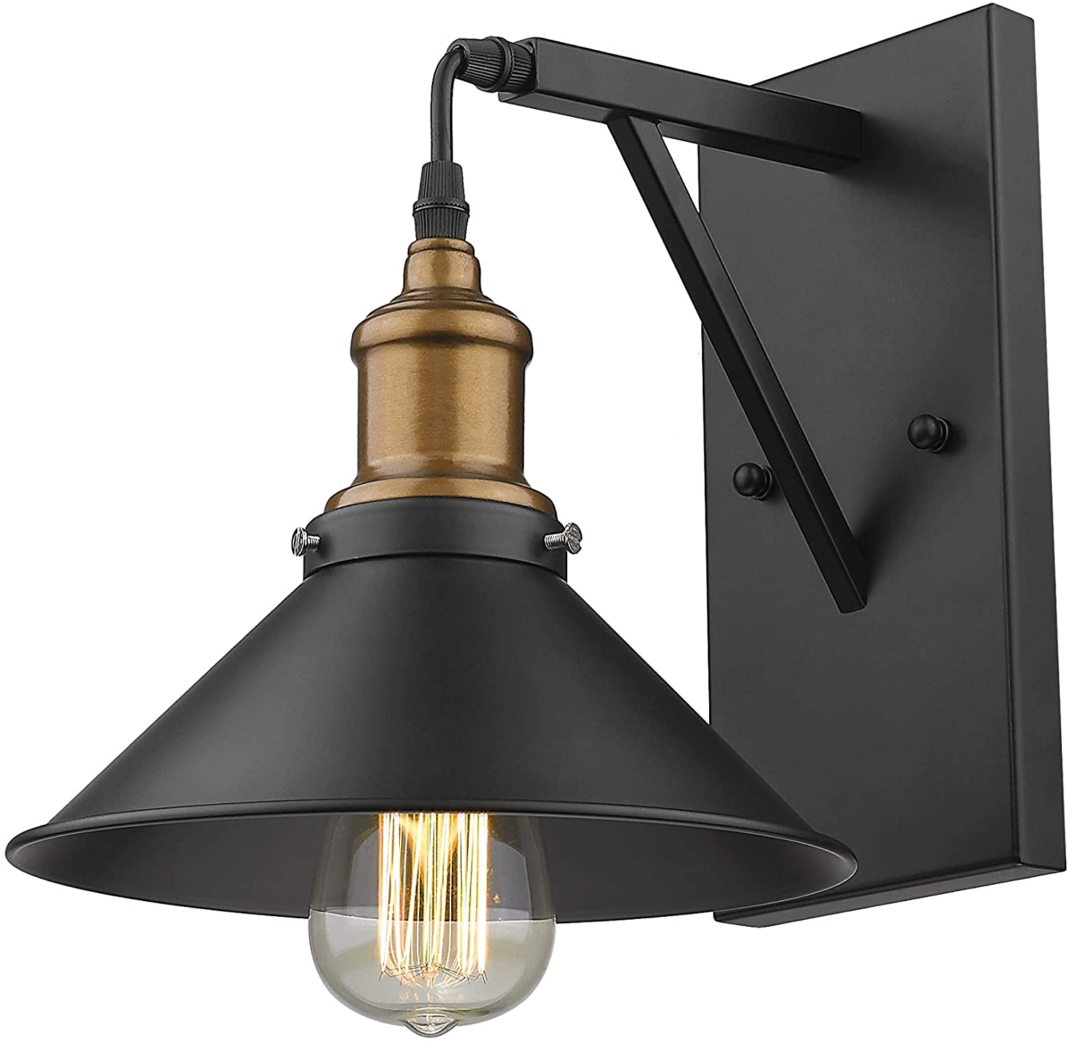 Black farmhouse wall sconce vintage industrial wall light fixture