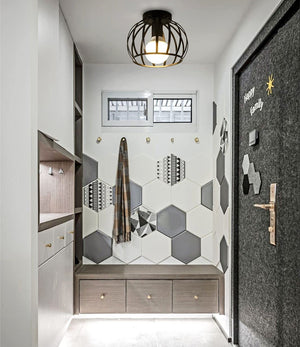 2 pack modern semi-flush mount ceiling light fixture cage flush mount light fixture