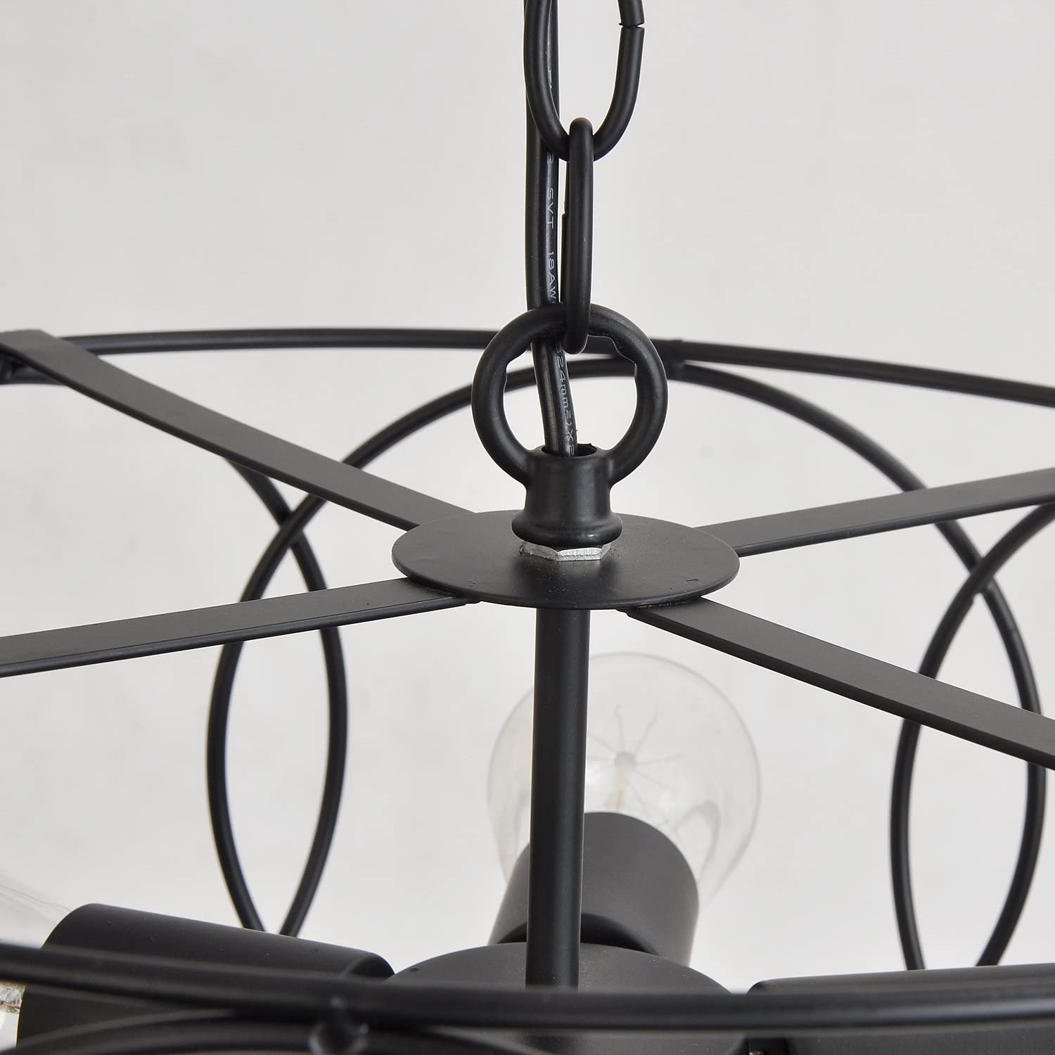 5 light vintage industrial black barn pendant lamp light chandelier