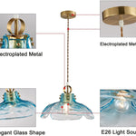 Modern hanging kitchen lights glass adjutable pendant light