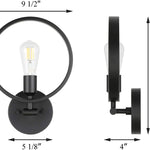 Industrial round wall light simplicity black wall sconce
