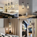 Modern black pendant lighting modern crystal pendant lamp adjustable lighting fixture