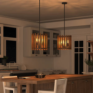 3 light wood pendant lighting fixture farmhouse black pendant lamp