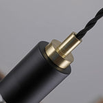 Modern mini plug in pendant light with black finish