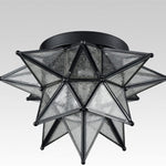 Moravian star ceiling light boho flush mount ceiling fixture