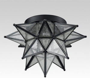 Moravian star ceiling light boho flush mount ceiling fixture