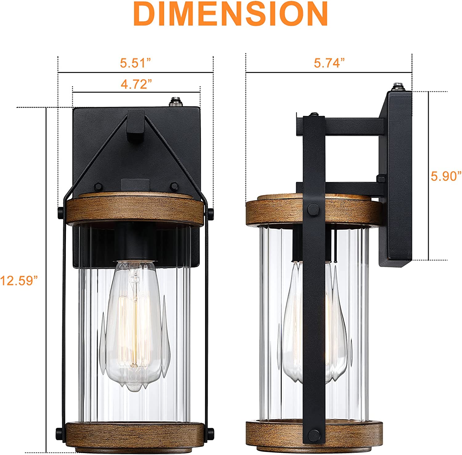 2 pack dusk to dawn outdoor wall light fixture exterior lantern wall sconce