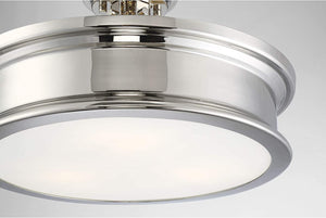 3 light semi flush mount ceiling light modern nickel ceiling lamp