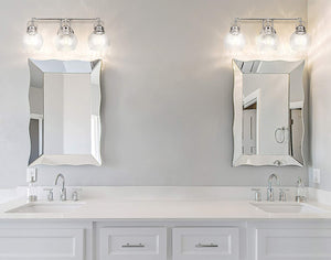 3 Light bubble glass wall lights Contemporary chrome wall lamp with chrome finish