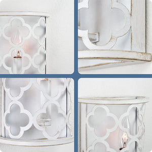 Modern simplicity wall light white frame wall fixture