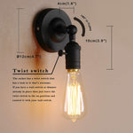 Simplicity loft industrial wall light fixture