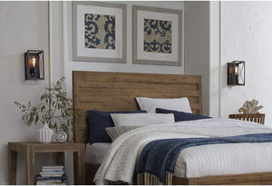 Antique wood wall sconce with antique finish