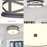 12 Inch LED Flush Mount Ceiling Light black round ceiling light fixture