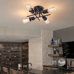 4 light sputnik ceiling light fixture black room lights